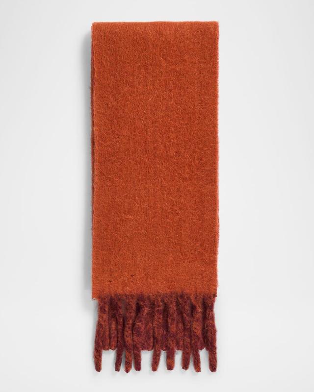 Men's Wool and Nylon Jacquard Logo Scarf Product Image