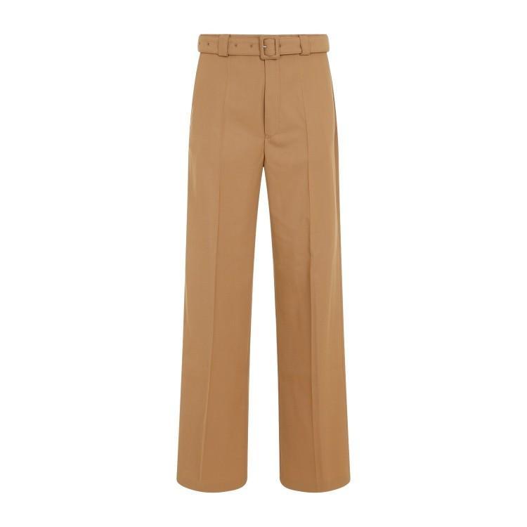 DRIES VAN NOTEN Straight Leg Tailored Trousers In Brown Product Image