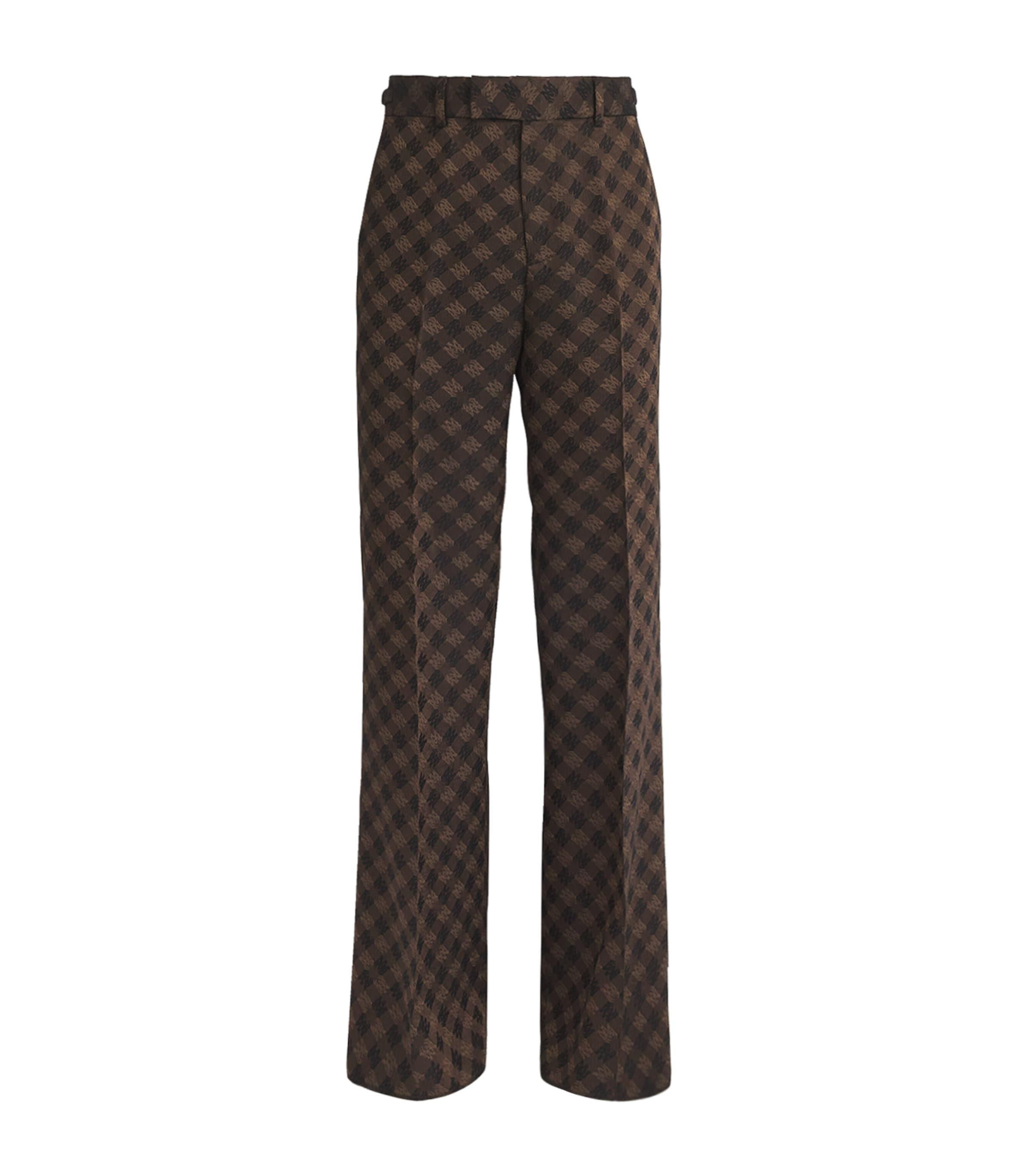 AMIRI Wool-blend Flared Trousers In Brown Product Image