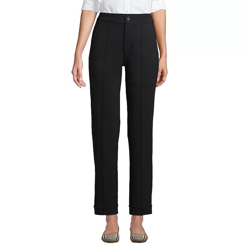 Womens Lands End High-Rise Straight Leg Ankle Pants Product Image