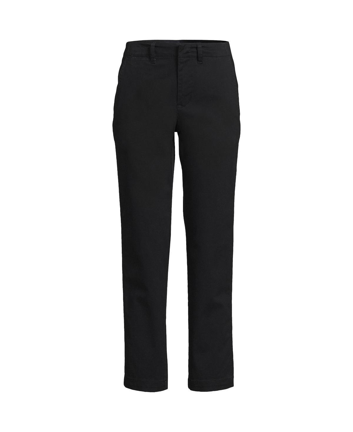 Lands End Womens Mid Rise Classic Straight Leg Chino Ankle Pants Product Image