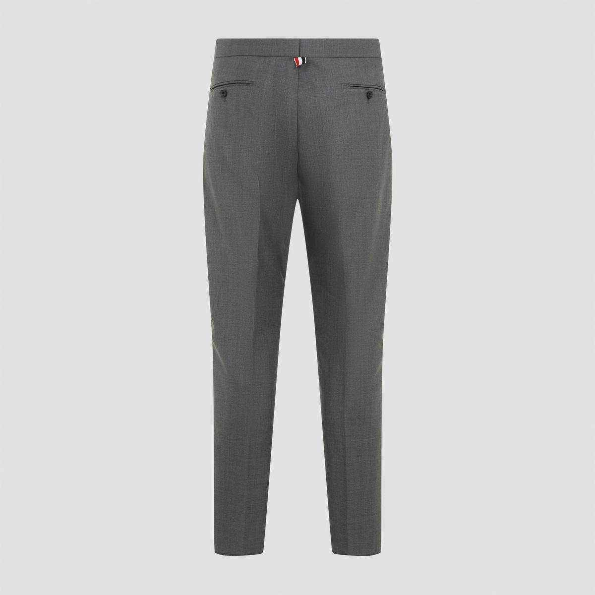 Mid Grey Low Rise Wool Trousers Product Image