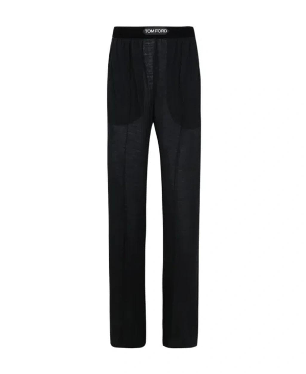 TOM FORD Logo-waistband Cashmere Track Pants In Black product image