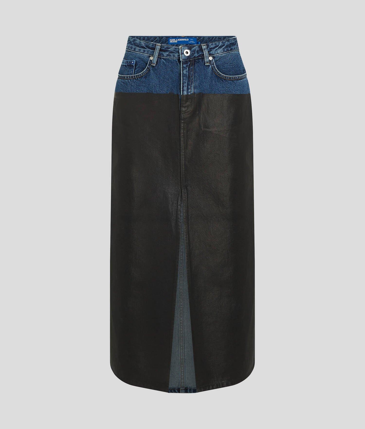 KLJ BLOCKED DENIM SKIRT Product Image