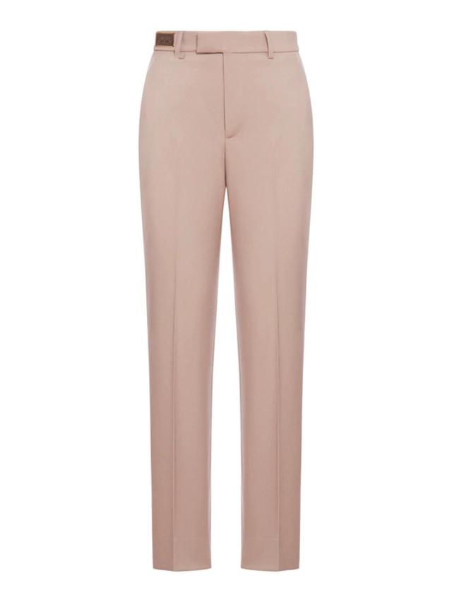 Horsebit-label Wool Trousers In Pink & Purple Product Image