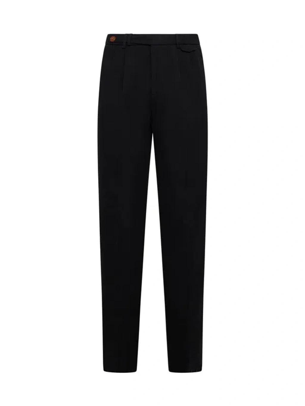 Gabardine Trousers In Black Product Image