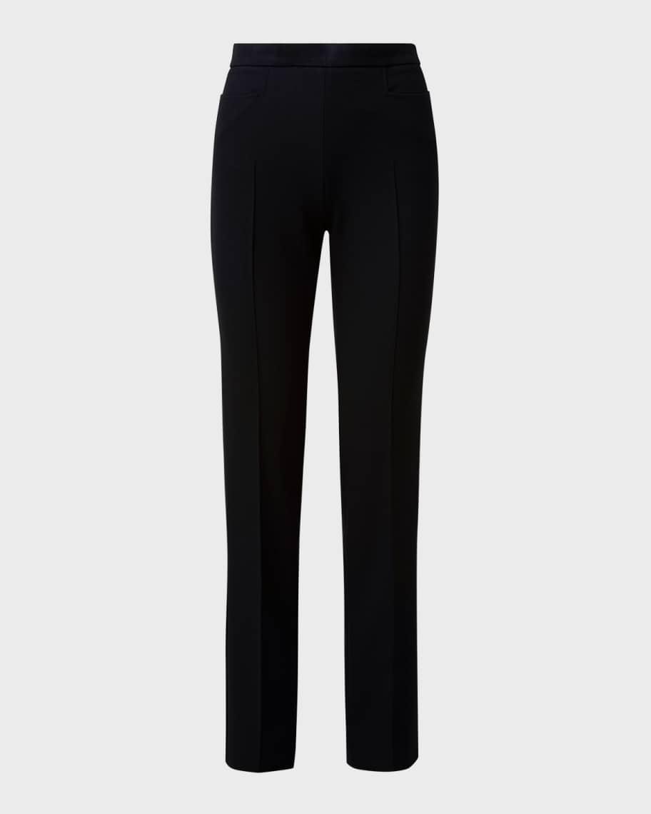 Francoise Slim-Straight Pants, Black Product Image