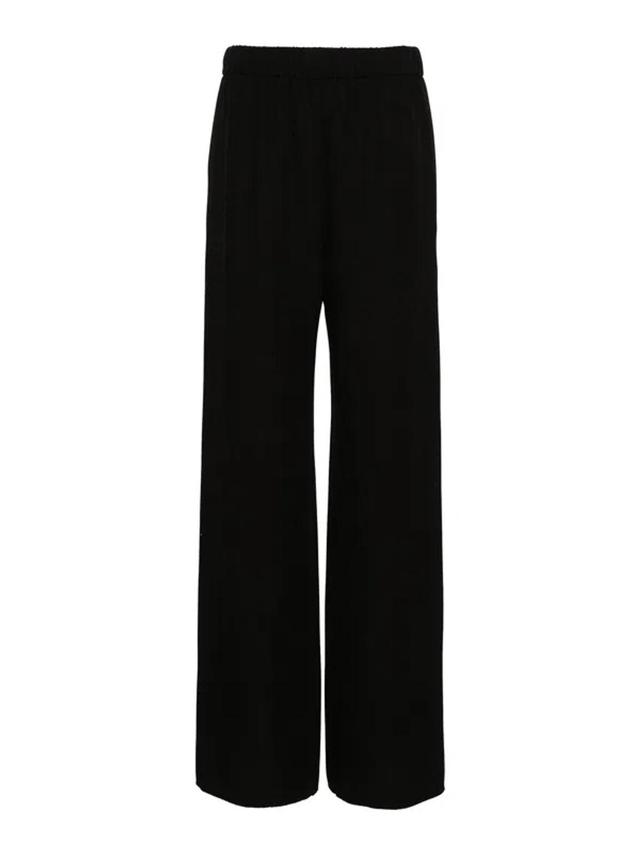 Straight-leg Silk Trousers In Black Product Image