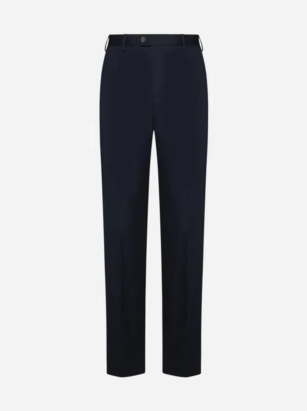 Cotton Chino Trousers In Navy Product Image