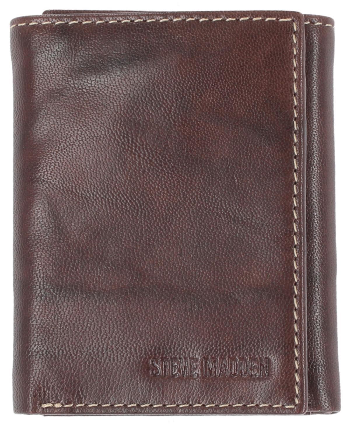 Steve Madden Mens Antique-like Trifold Wallet Product Image