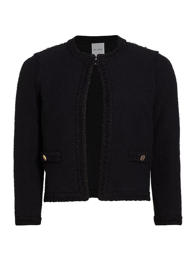 Womens Compact Boucle Knit Jacket Product Image