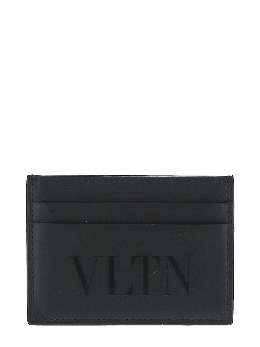 VALENTINO GARAVANI Logo Card Holder In Nero Product Image