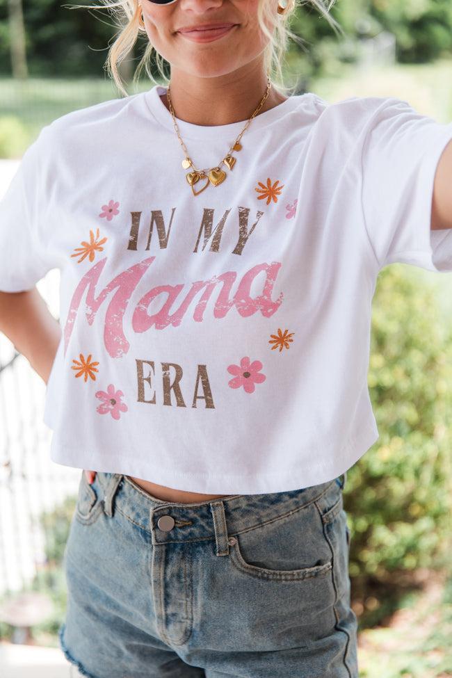 In My Mama Era White Boxy Graphic Tee Product Image