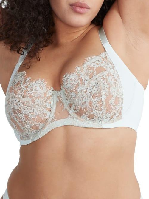 Skarlett Blue Womens Entice Lace Full Coverage Underwire Bra - White Product Image