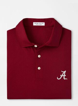 Peter Millar Mens Alabama Tesseract Performance Jersey Polo | Color: Crimson | Size: S Product Image