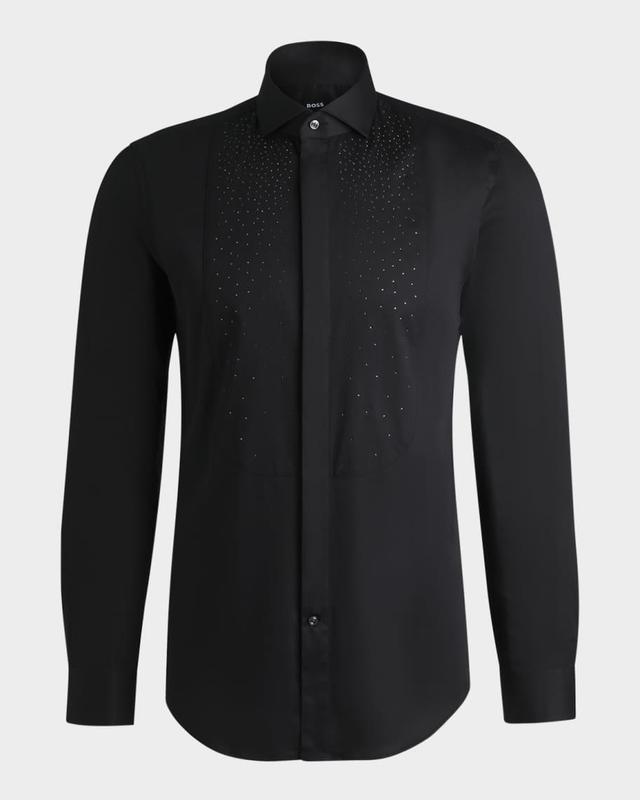 Men's Hank Black Heritage Crystal Tuxedo Shirt Product Image