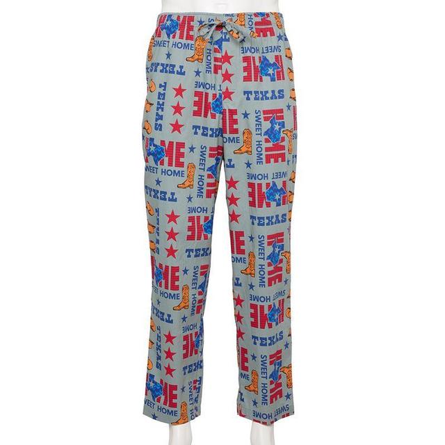 Mens Sonoma Goods For Life Brushed Poplin Print Pajama Pants Med Grey Product Image