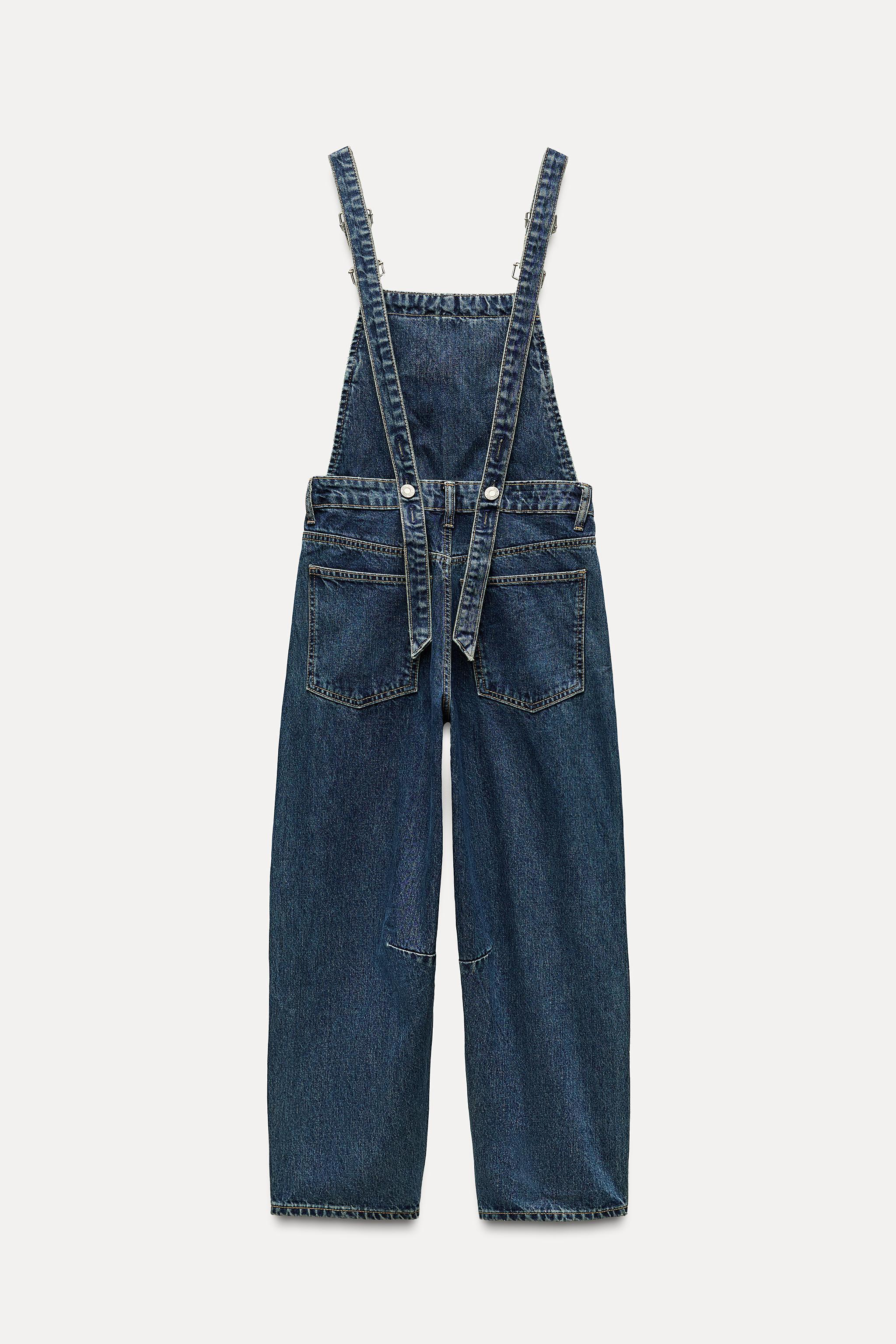 LONG TRF BAGGY DENIM JUMPSUIT Product Image