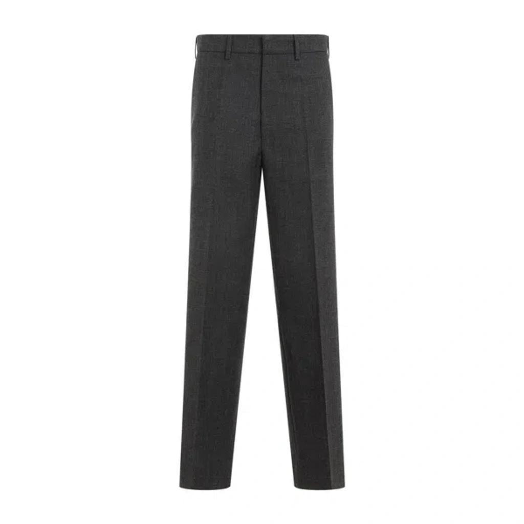 Button Detailed Straight Leg Pants In Black Product Image