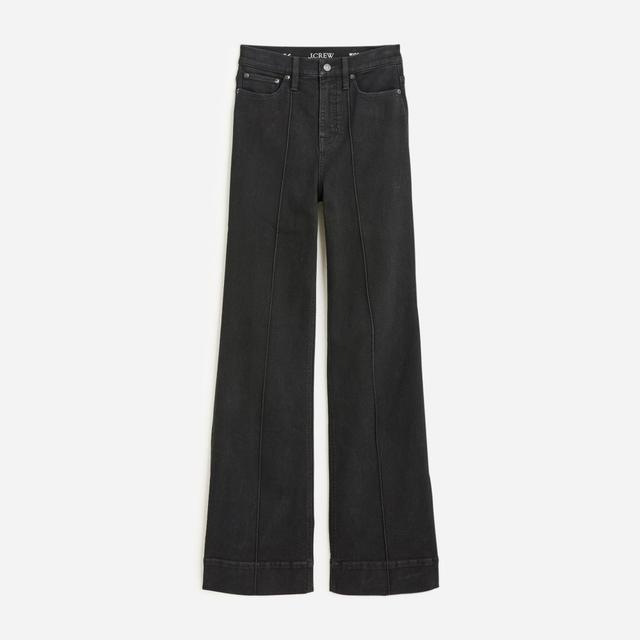 Women's Stretch Denim Flared Pants Black (L 31inch / 77cm) Product Image