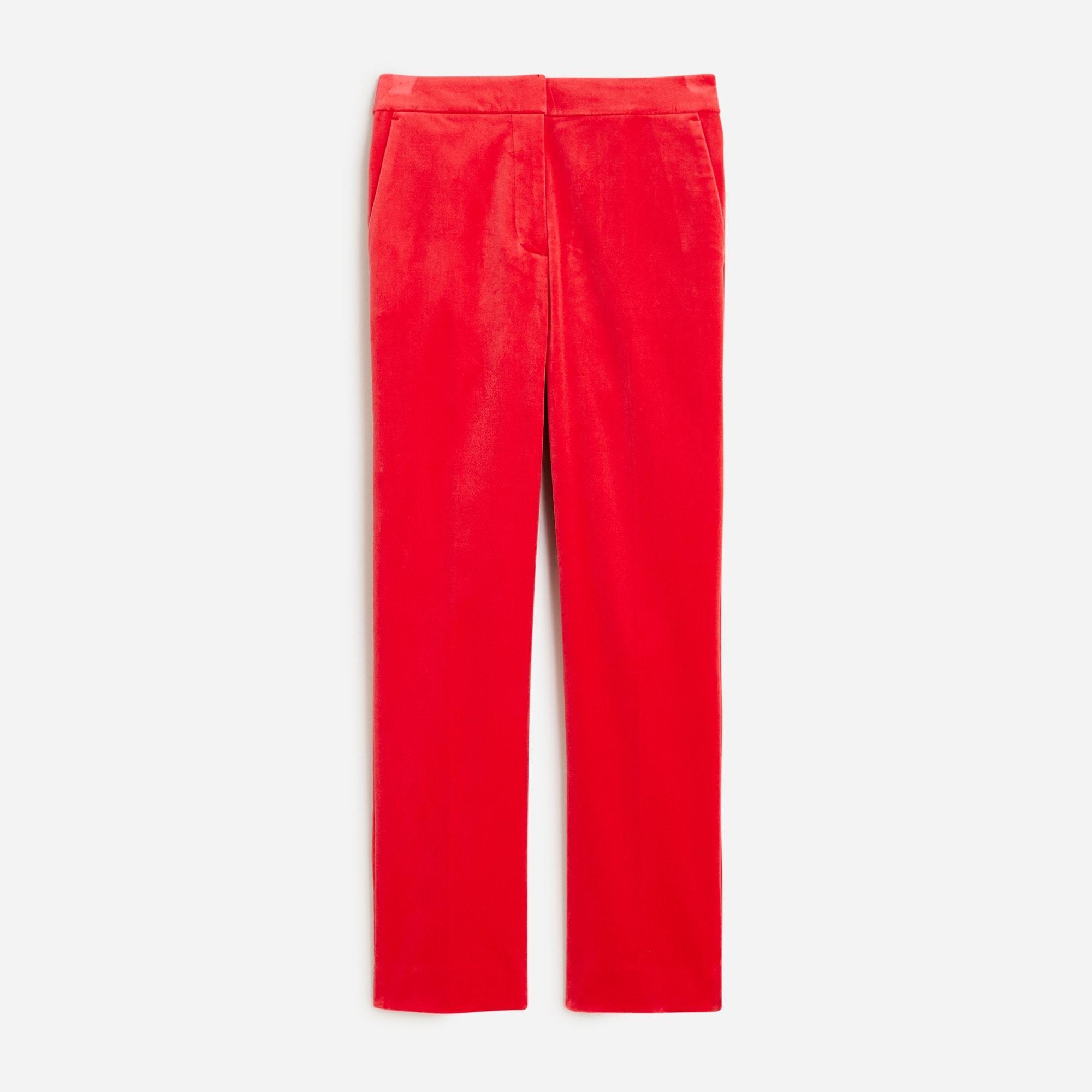 Petite Kate straight-leg pant in stretch velvet Product Image