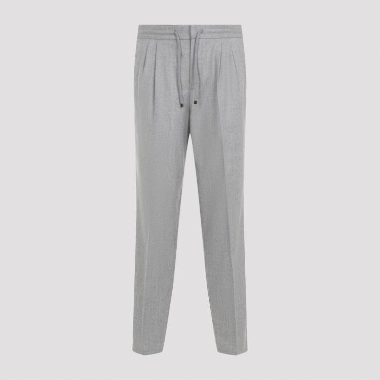 BRUNELLO CUCINELLI Jogging Lana Coulisse In Grey Product Image