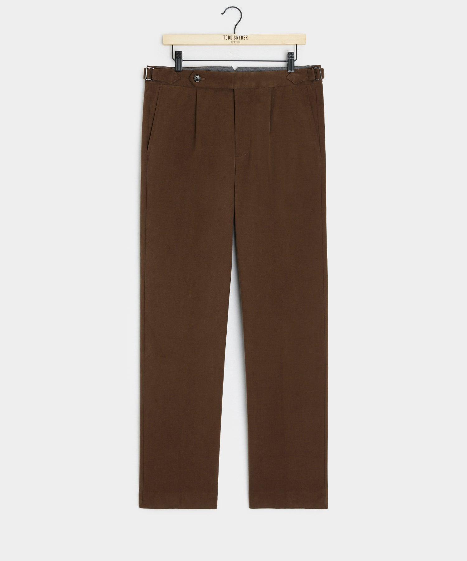 Italian Brushed Cotton Side Tab Trouser Product Image