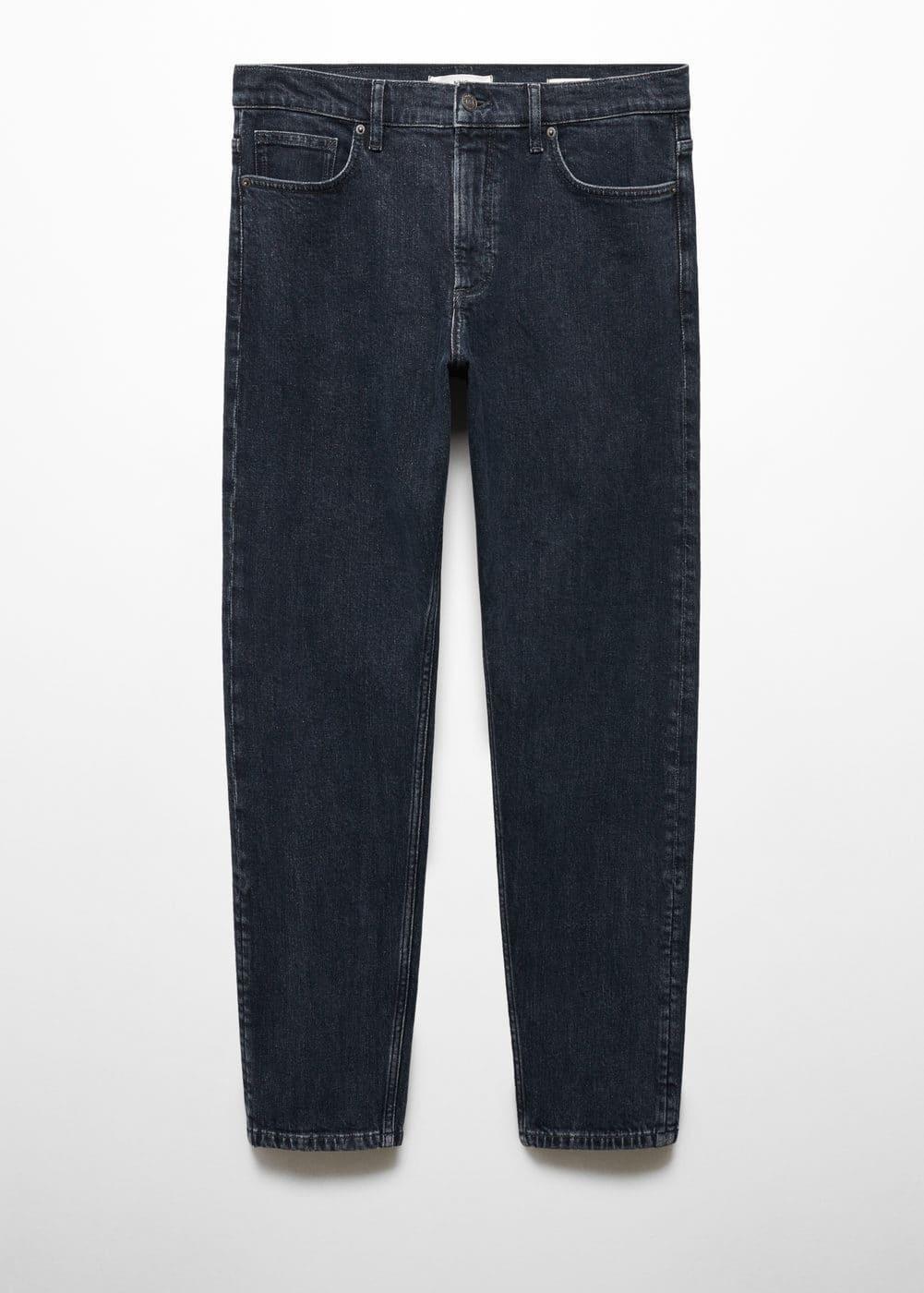 MANGO MAN - Ben tapered cropped jeans deep dark blueMen Product Image