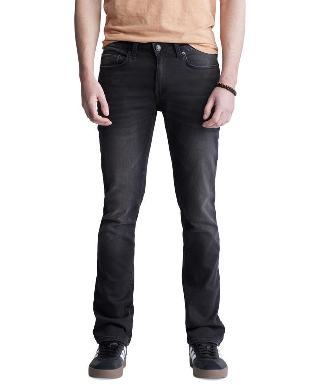 Buffalo David Bitton Mens Ash Slim-Fit Fleece Black Jeans in Sanded Wash Product Image