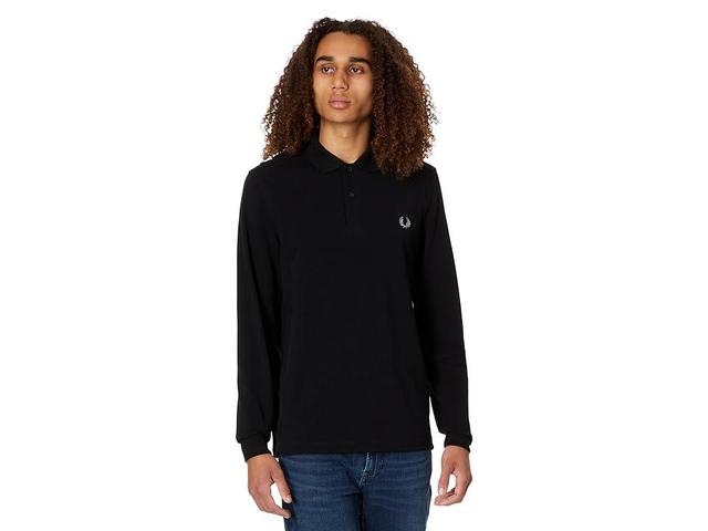 Fred Perry Long Sleeve Plain Fred Perry Shirt Chrome) Men's Clothing Product Image