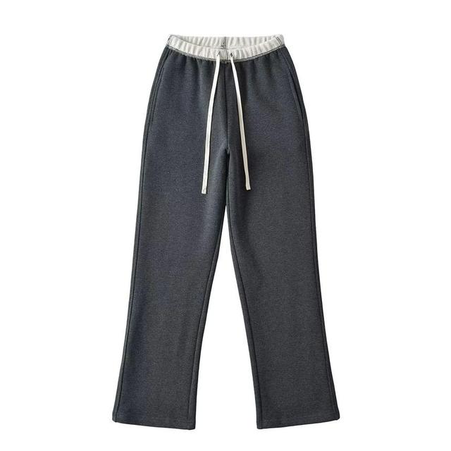 High Waist Plain Sweatpants Product Image