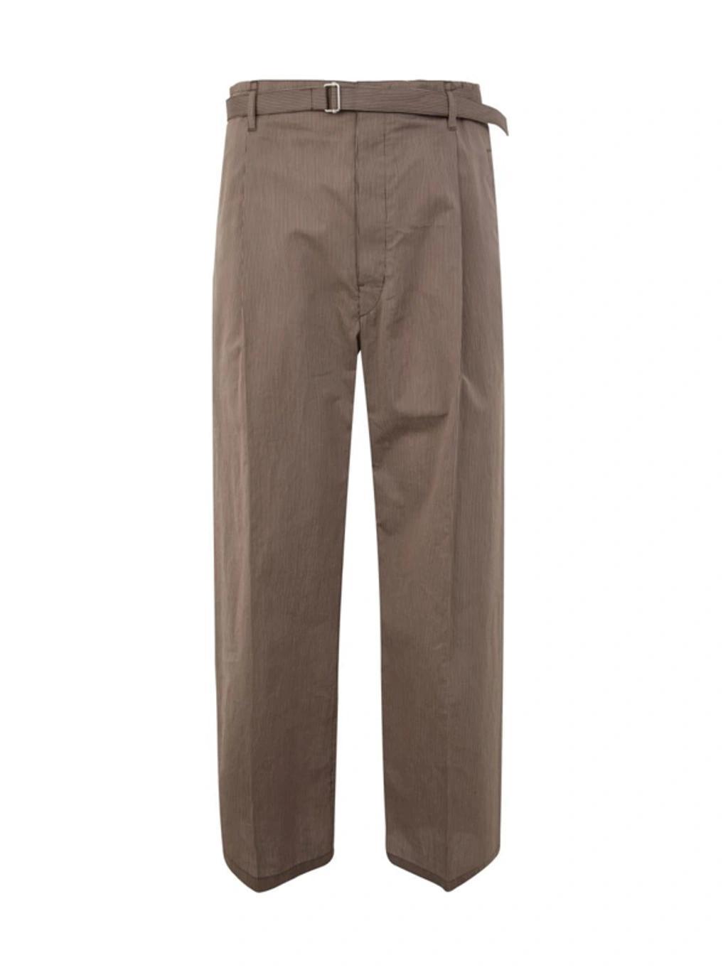 Belted Easy Pants Clothing In Brown Product Image