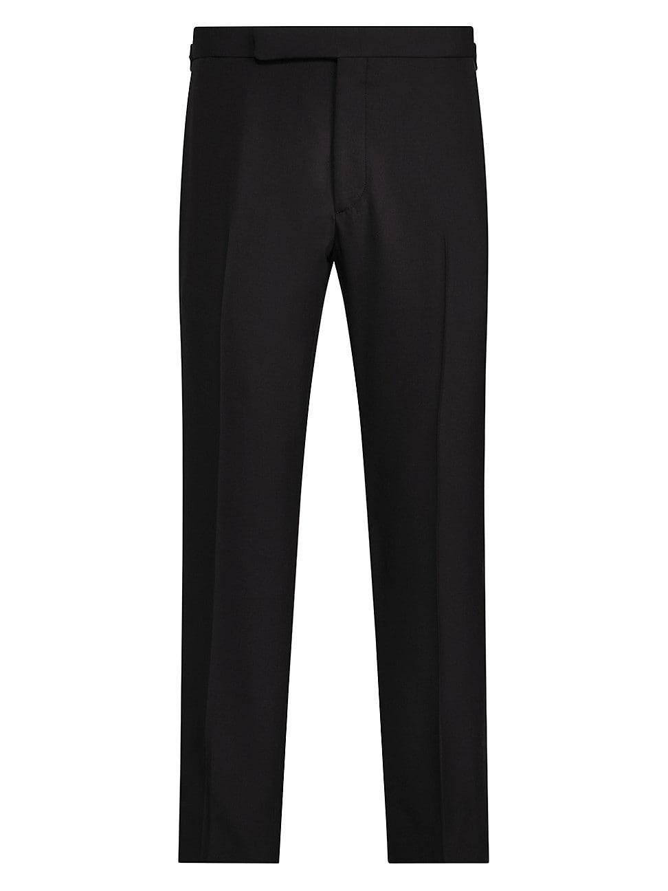 Ralph Lauren Purple Label Gregory Wool Barathea Tuxedo Pants Product Image