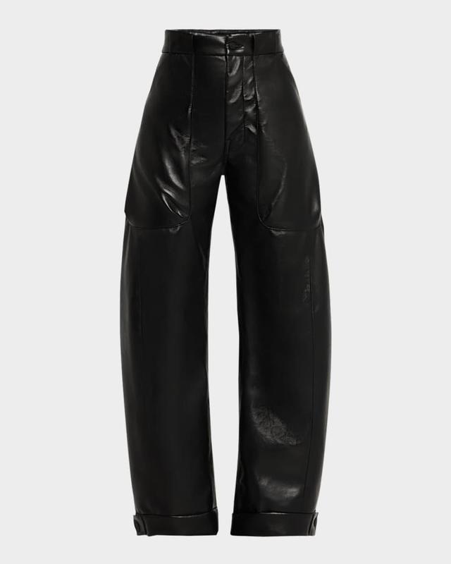 The Half Pipe Wide-Leg Faux Leather Cargo Pants Product Image