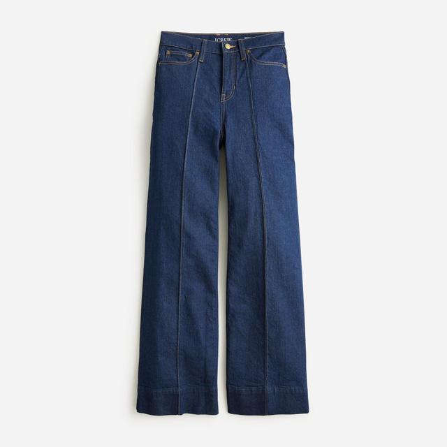 Pintuck denim trouser in Rinse wash Product Image