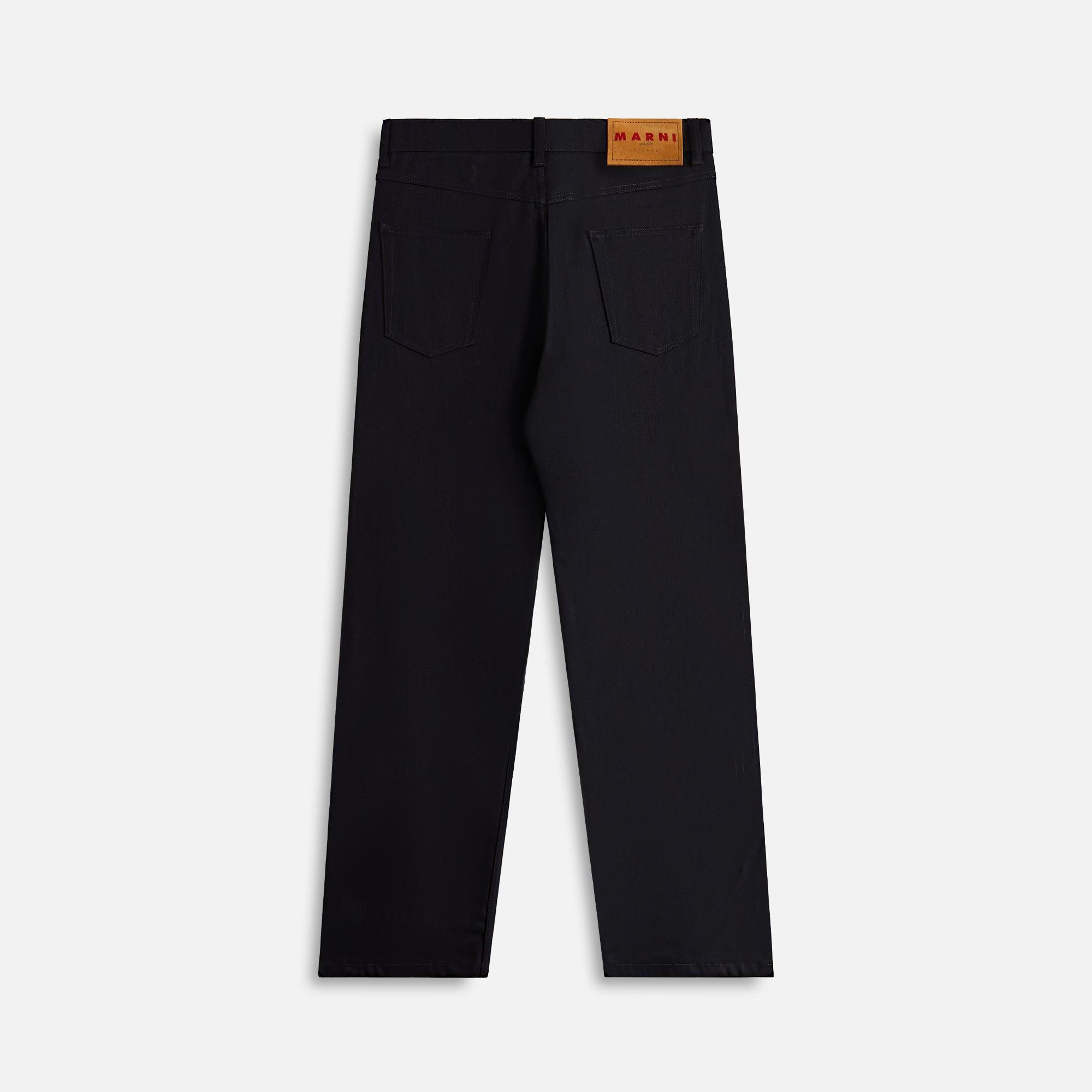 Marni Soft Cotton Trouser - Black Male Product Image