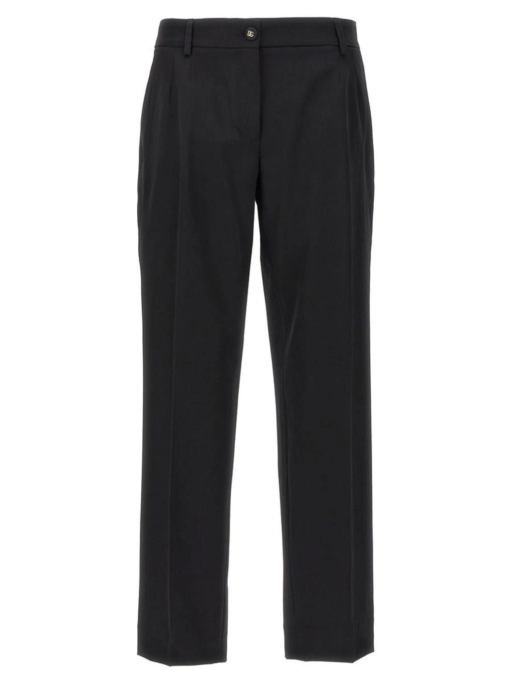 DOLCE & GABBANA Wool Canvas Pants In Black product image