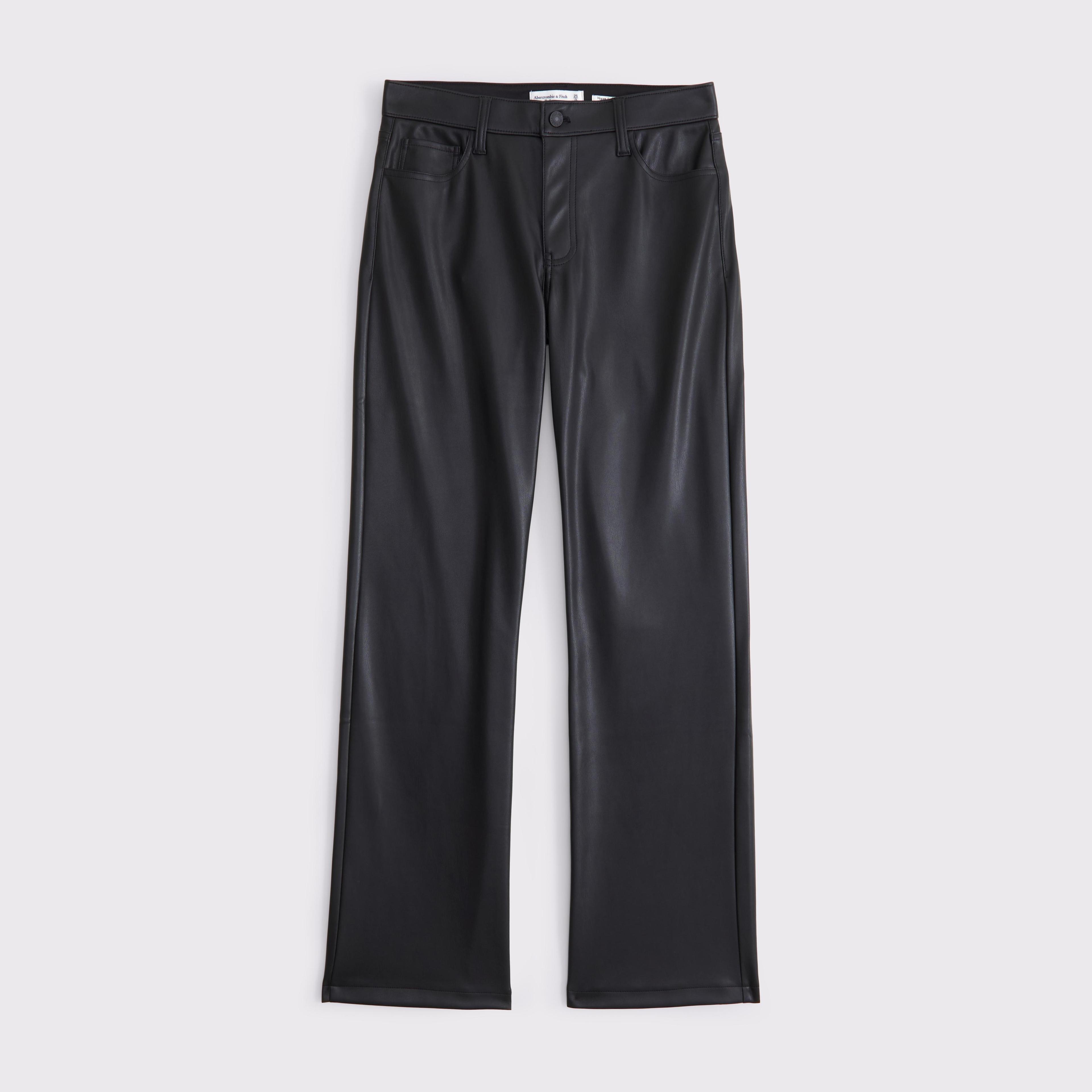 Vegan Leather Low Rise Baggy Pant Product Image