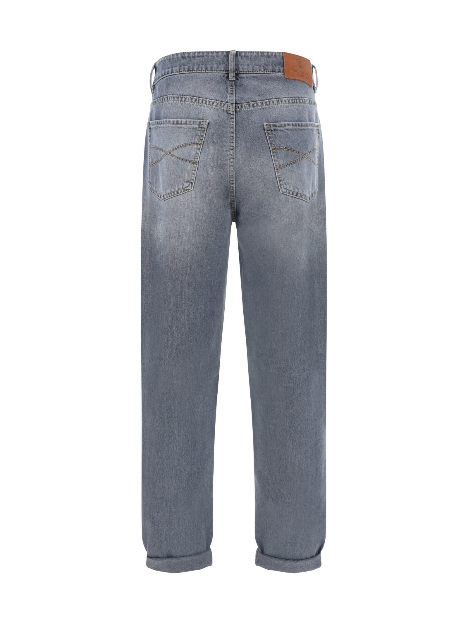 BRUNELLO CUCINELLI Grayscale Denim Jeans In Grey Product Image