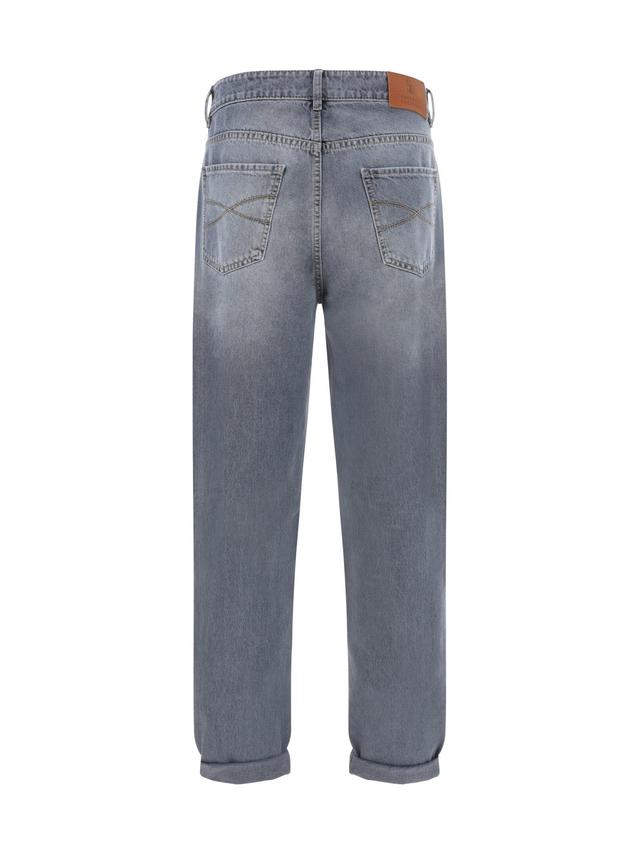 BRUNELLO CUCINELLI Grayscale Denim Jeans In Grey Product Image