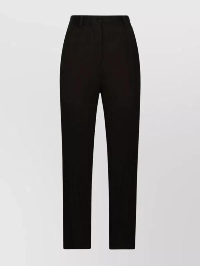 Pressed-crease Palazzo Pants In Black Product Image