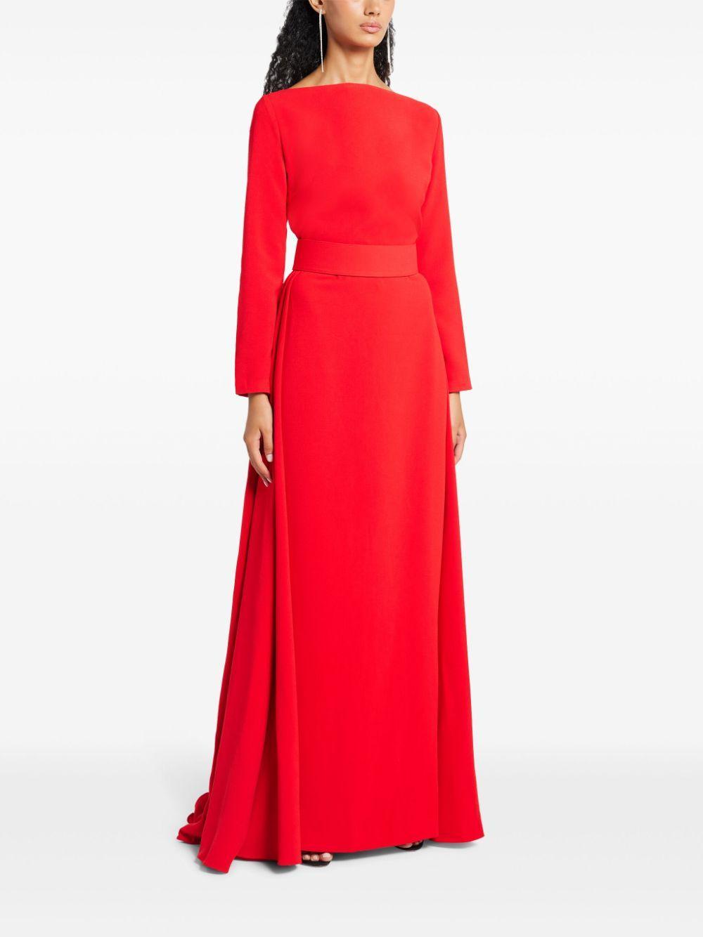 SOLACE LONDON Shayla Maxi Dress In Red Product Image