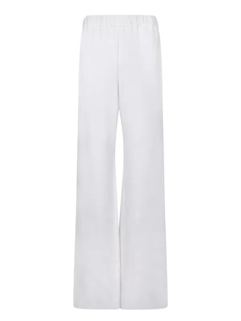 VALENTINO Silk-crepe Wide-leg Pants In White Product Image