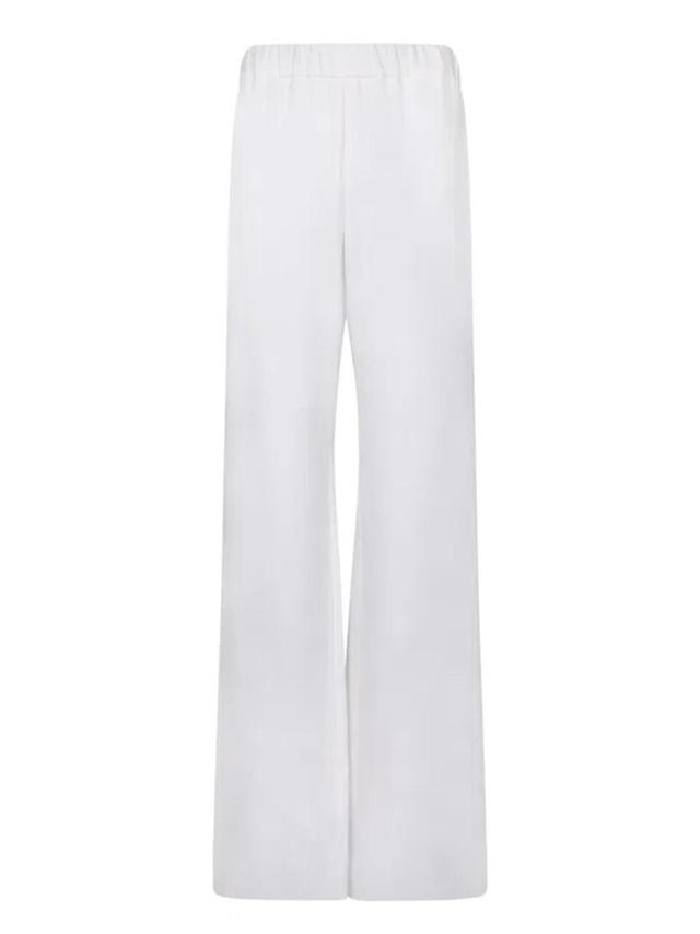 Silk-crepe Wide-leg Pants In White Product Image