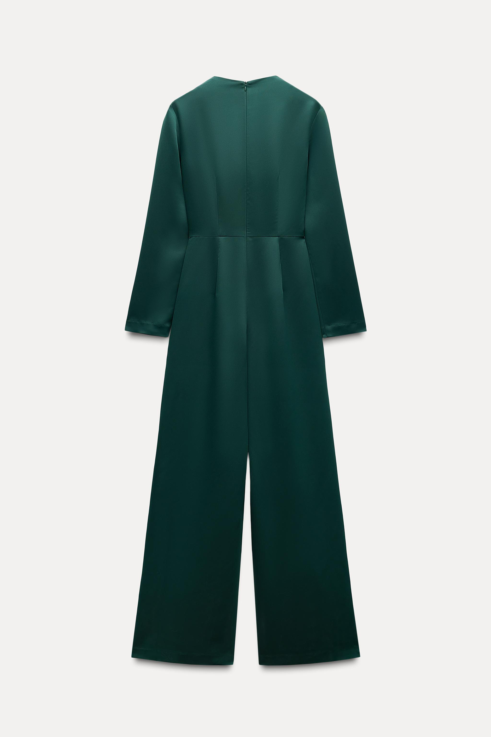 CREPE JUMPSUIT WITH PLEATS AT WAIST Product Image