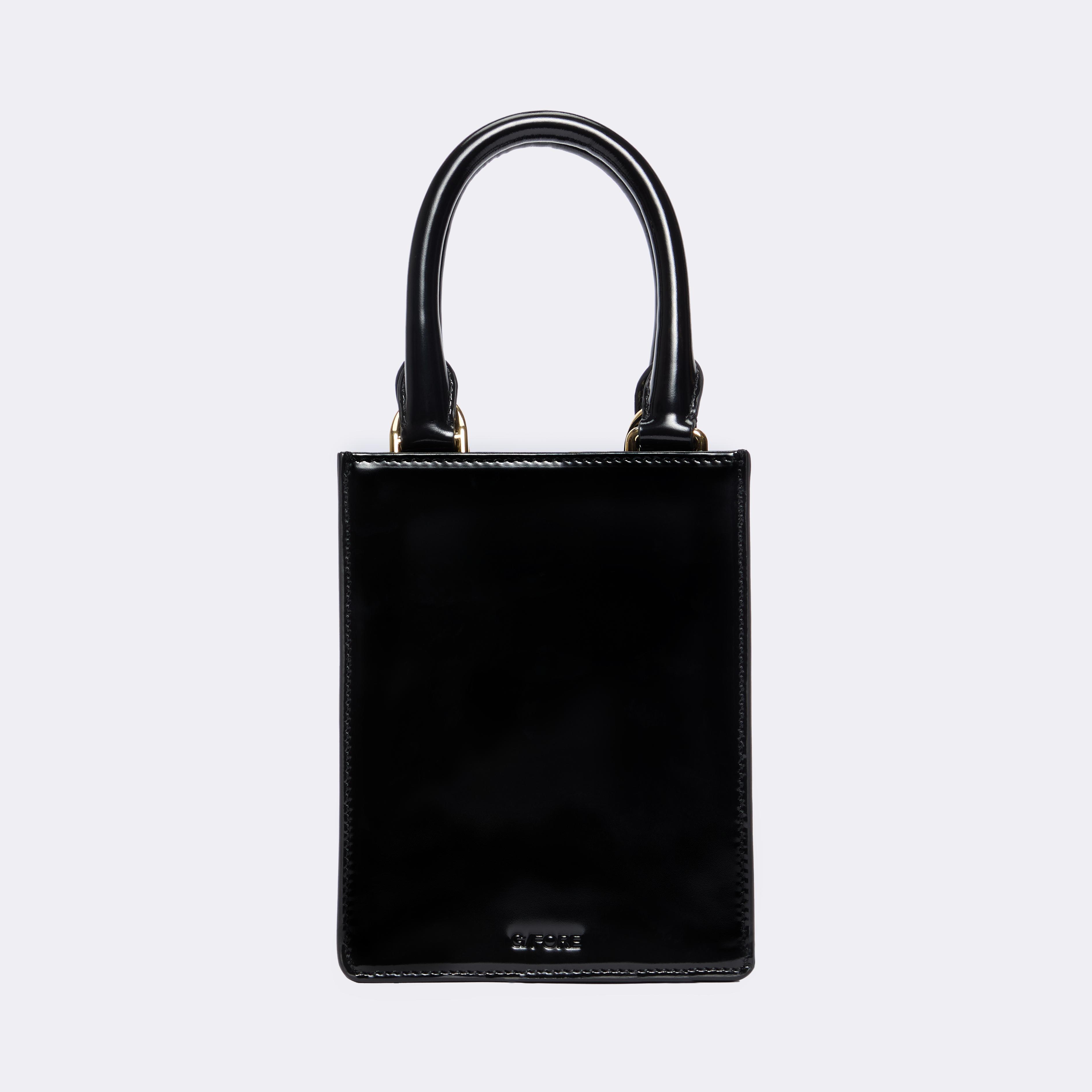 METAL TEES GLOSSY LEATHER MINI TOTE Product Image