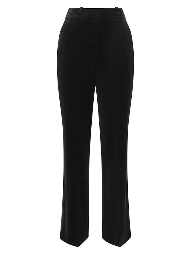 Womens Opal Flared Cotton-Blend Velvet Pants Product Image