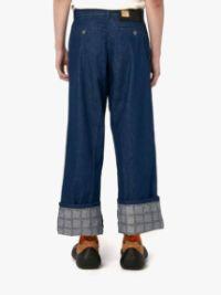 LOGO GRID TURN UP WORKWEAR DENIM JEANS in blue | JW Anderson US  Product Image