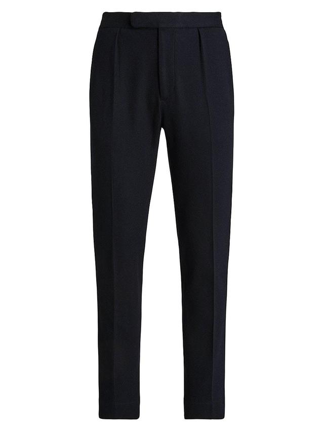 Mens Pleated Cotton Trousers Product Image