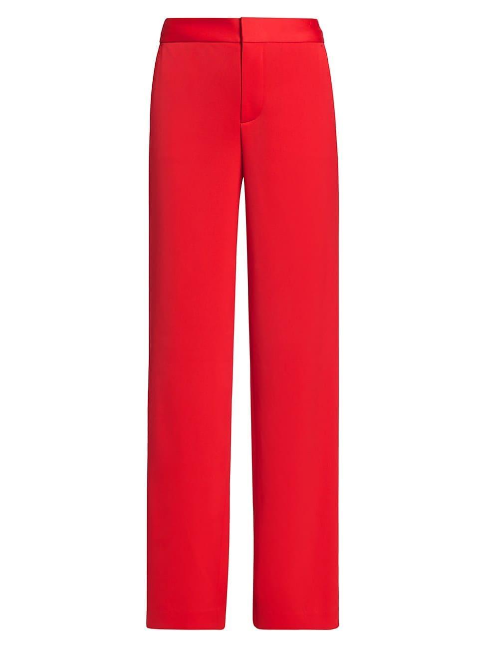 Womens Mid-Rise Wide-Leg Pants Product Image